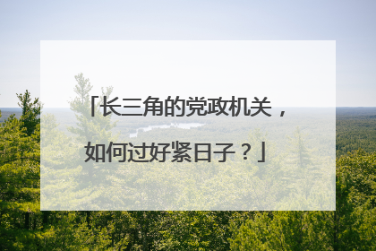 长三角的党政机关，如何过好紧日子？