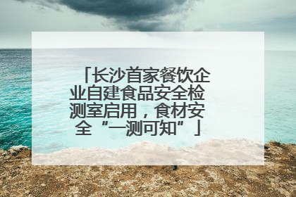 长沙首家餐饮企业自建食品安全检测室启用，食材安全“一测可知”
