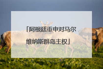 阿根廷重申对马尔维纳斯群岛主权