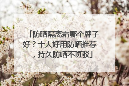 防晒隔离霜哪个牌子好？十大好用防晒推荐，持久防晒不斑驳