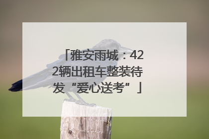 雅安雨城：422辆出租车整装待发“爱心送考”