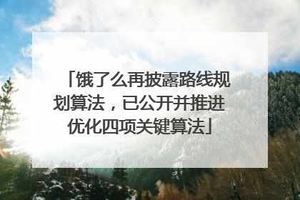 饿了么再披露路线规划算法，已公开并推进优化四项关键算法