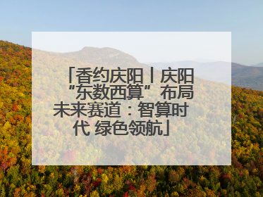 香约庆阳丨庆阳“东数西算”布局未来赛道：智算时代 绿色领航