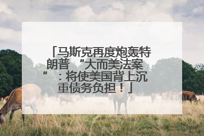 马斯克再度炮轰特朗普 “大而美法案”：将使美国背上沉重债务负担！