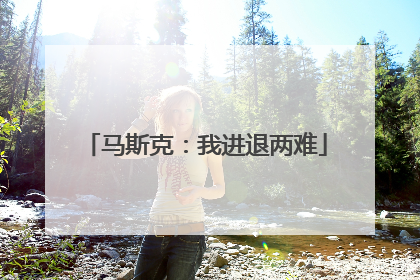 马斯克：我进退两难