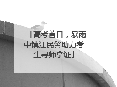 高考首日，暴雨中镇江民警助力考生寻师拿证