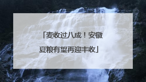麦收过八成！安徽夏粮有望再迎丰收