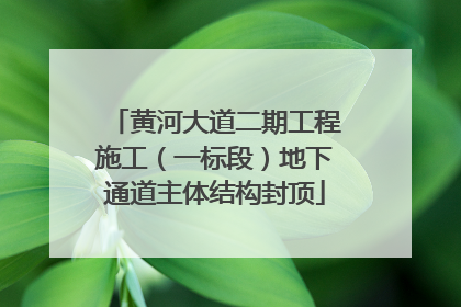 黄河大道二期工程施工（一标段）地下通道主体结构封顶