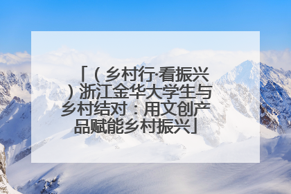 （乡村行·看振兴）浙江金华大学生与乡村结对：用文创产品赋能乡村振兴