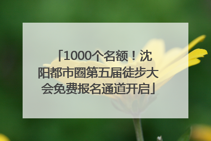 1000个名额！沈阳都市圈第五届徒步大会免费报名通道开启