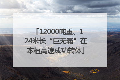 12000吨重、124米长“巨无霸”在本桓高速成功转体