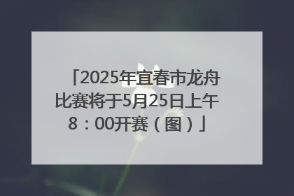 2025年宜春市龙舟比赛将于5月25日上午8：00开赛（图）