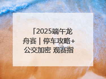 2025端午龙舟赛｜停车攻略+公交加密 观赛指南来了！